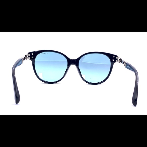 Pier Martino Italy Black Acetate Sunglasses + Swarovski Crystals 8305C1 - Picture 11 of 13